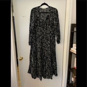 Zara floral printed midi dress
